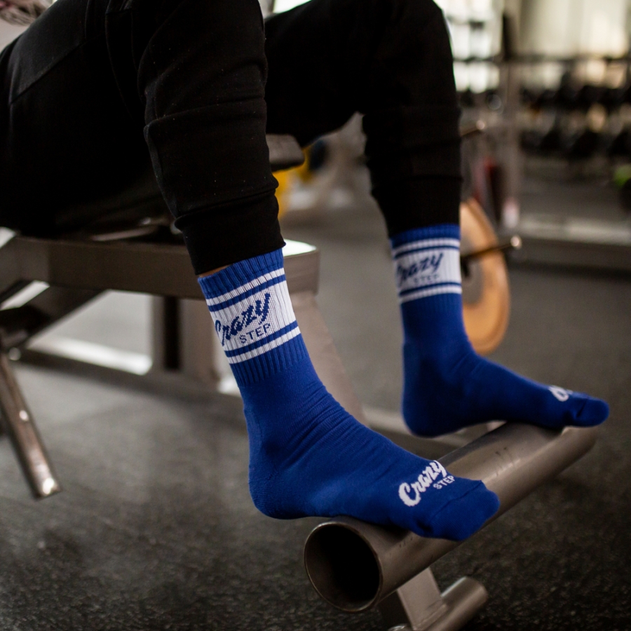 Vysoké sportovní ponožky modré berry